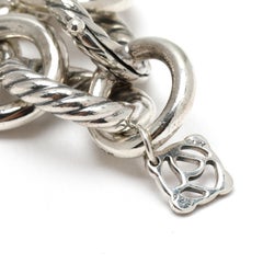 David Yurman Oval Link Chain Bracelet, Sterling Silver, Length 7.25 Inches