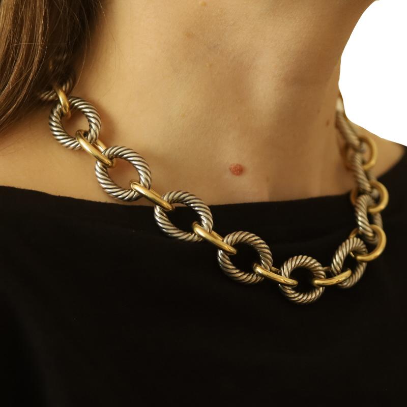 David Yurman Oval Gliederkette Halskette 17