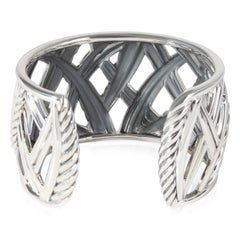 David Yurman Papyrus Diamond Cuff in Sterling Silver 1.15 CTW