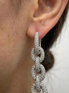 David Yurman Pavé Chain Drop Earrings