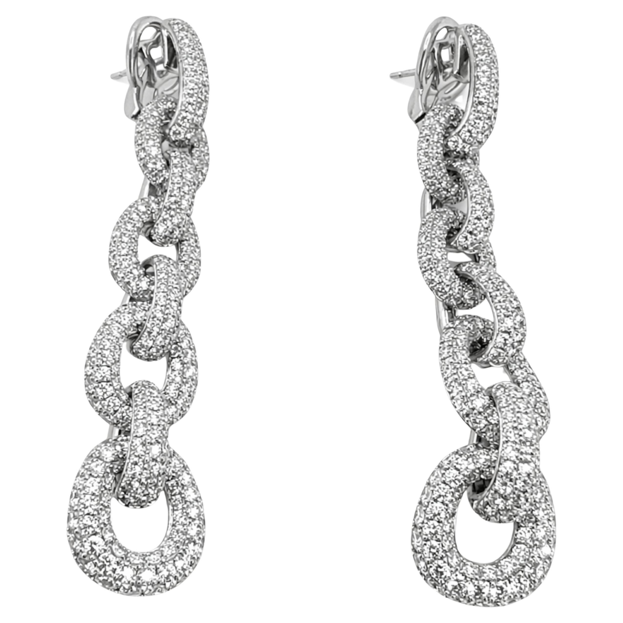 David Yurman Pavé Chain Drop Earrings For Sale