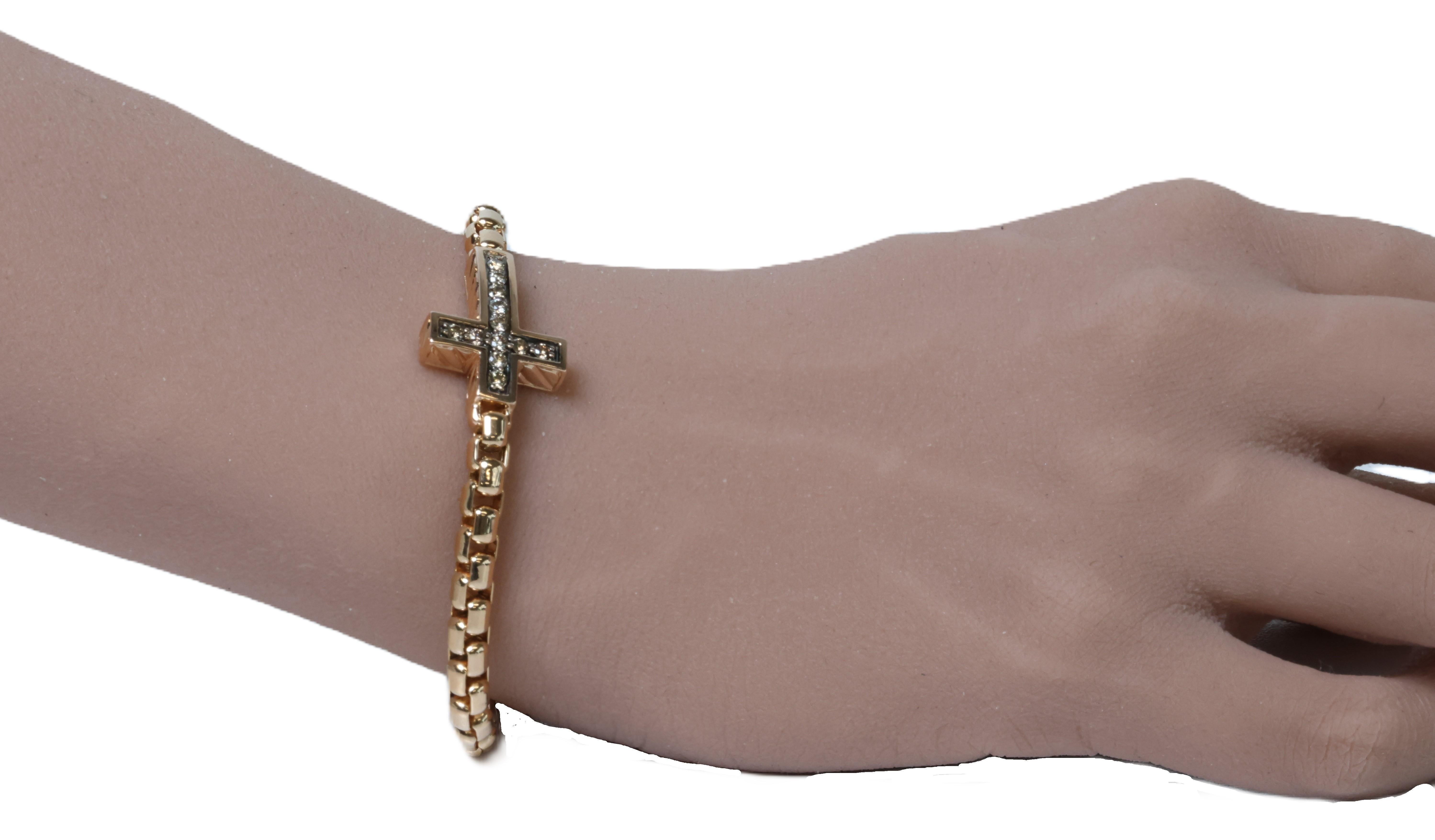 gold cross bracelet mens