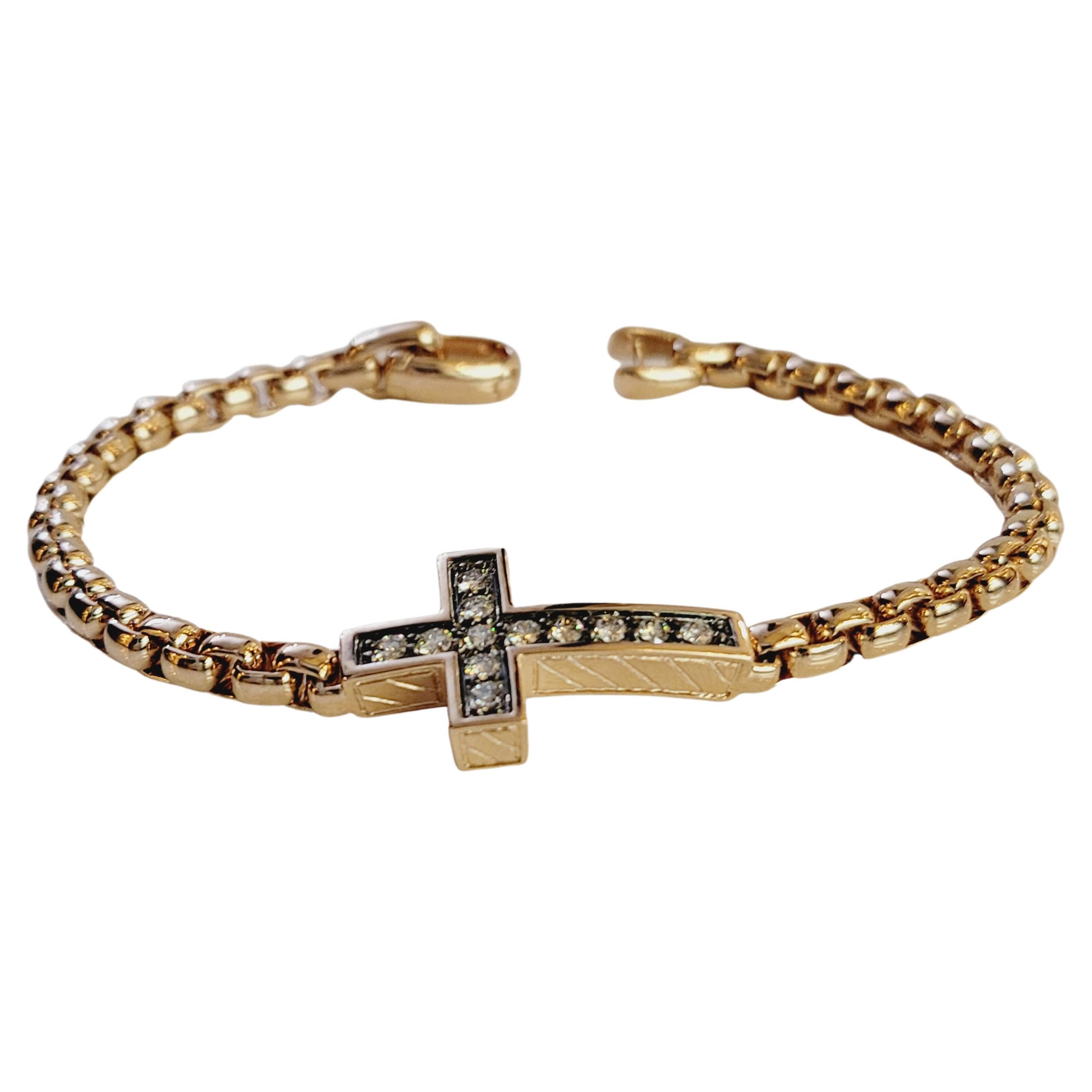 David Yurman Gold and Diamond Bracelet at 1stDibs