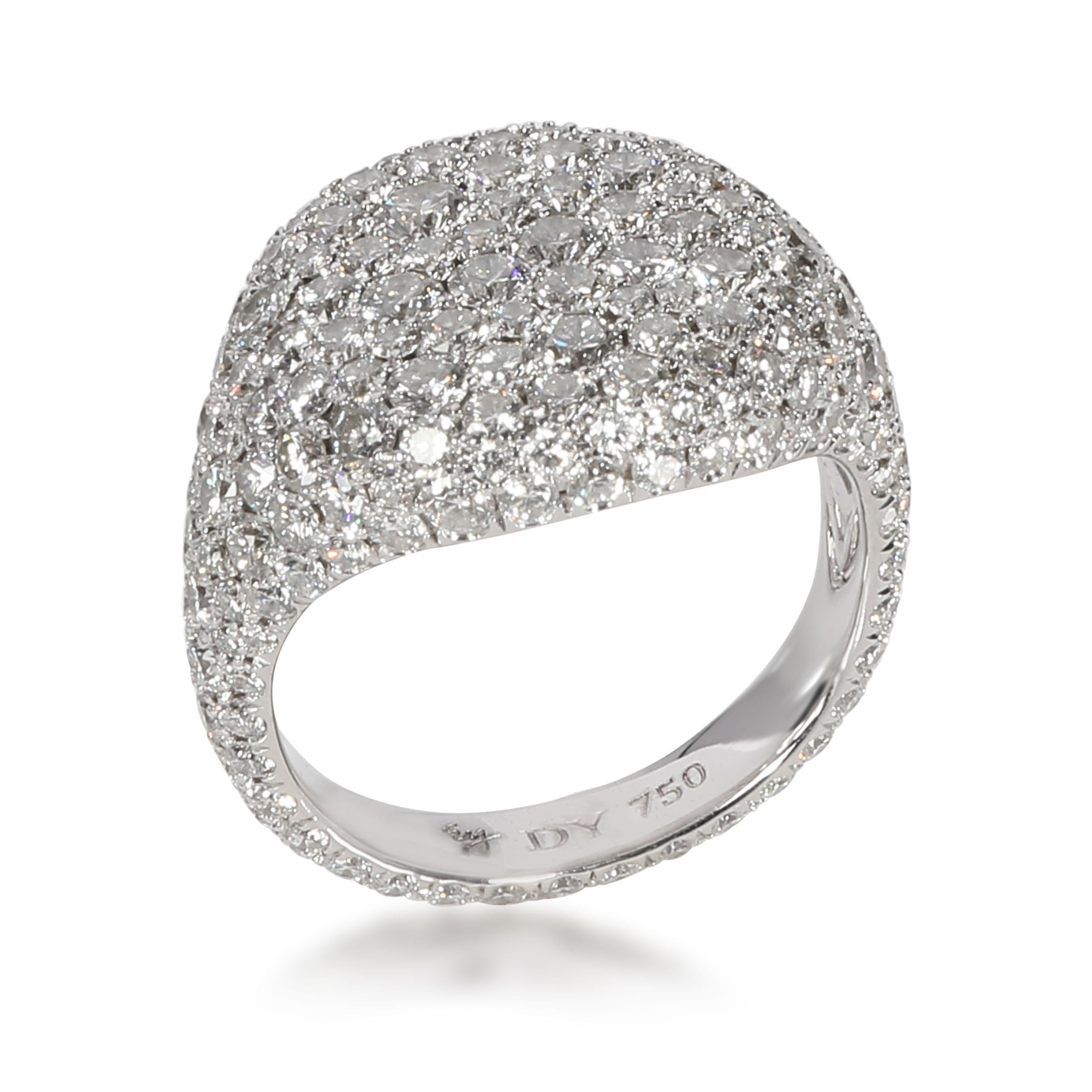 David Yurman Pave Diamant Pinky Ring in 18k Weißgold 2,65 CTW (Moderne)