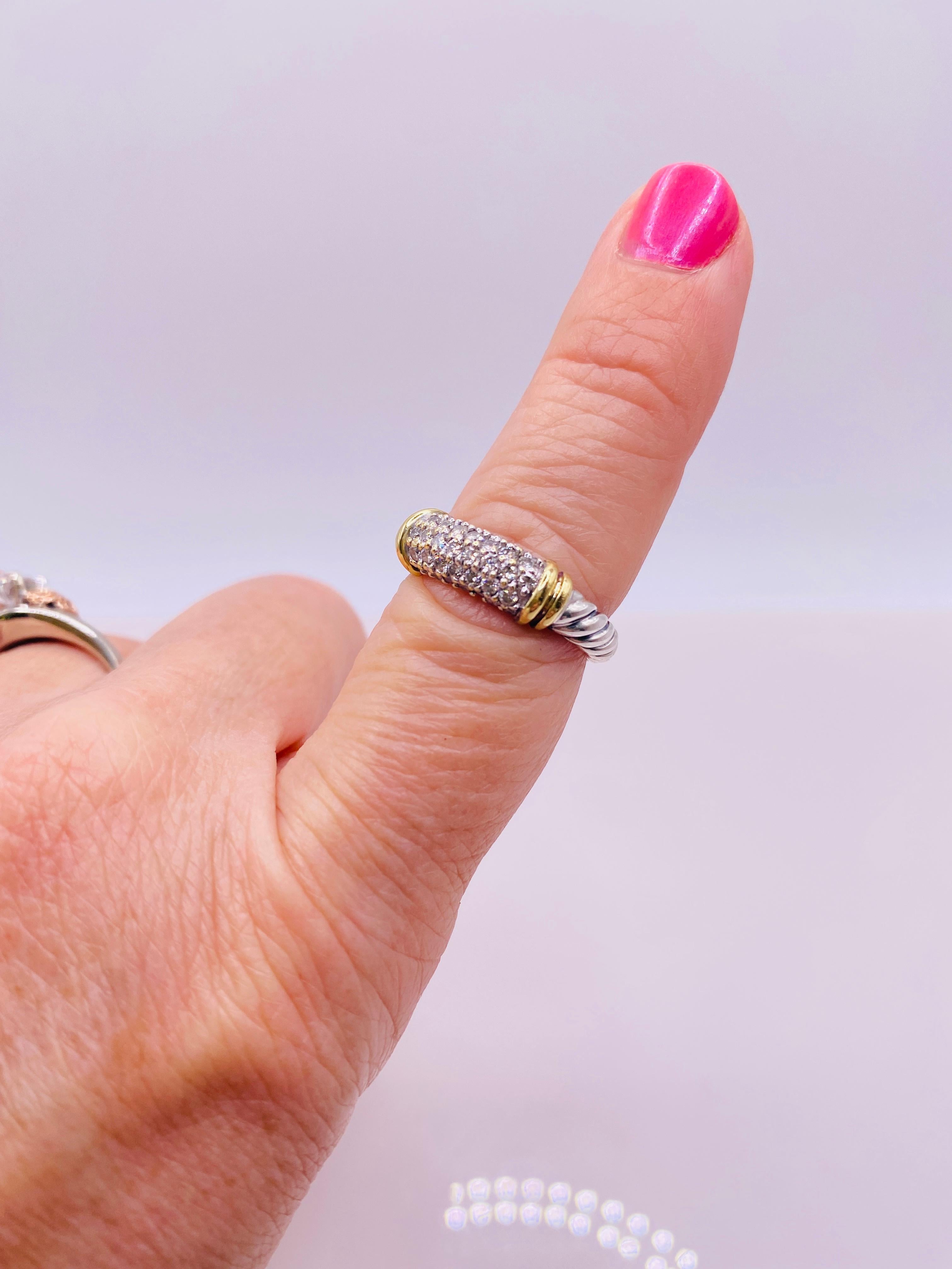 David Yurman Pave Diamantring (Brillantschliff) im Angebot