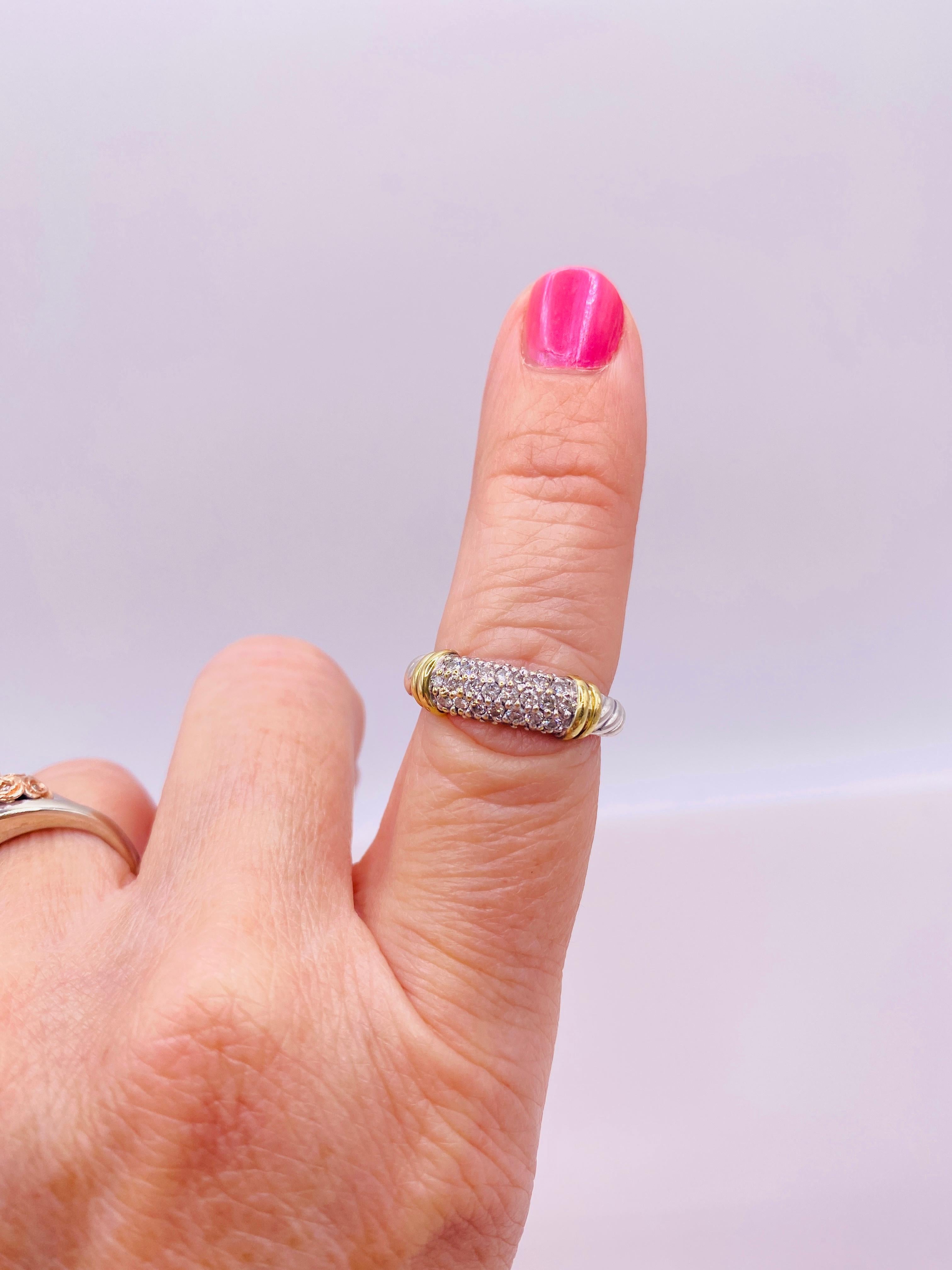 David Yurman Pave Diamantring im Zustand „Gut“ im Angebot in DALLAS, TX