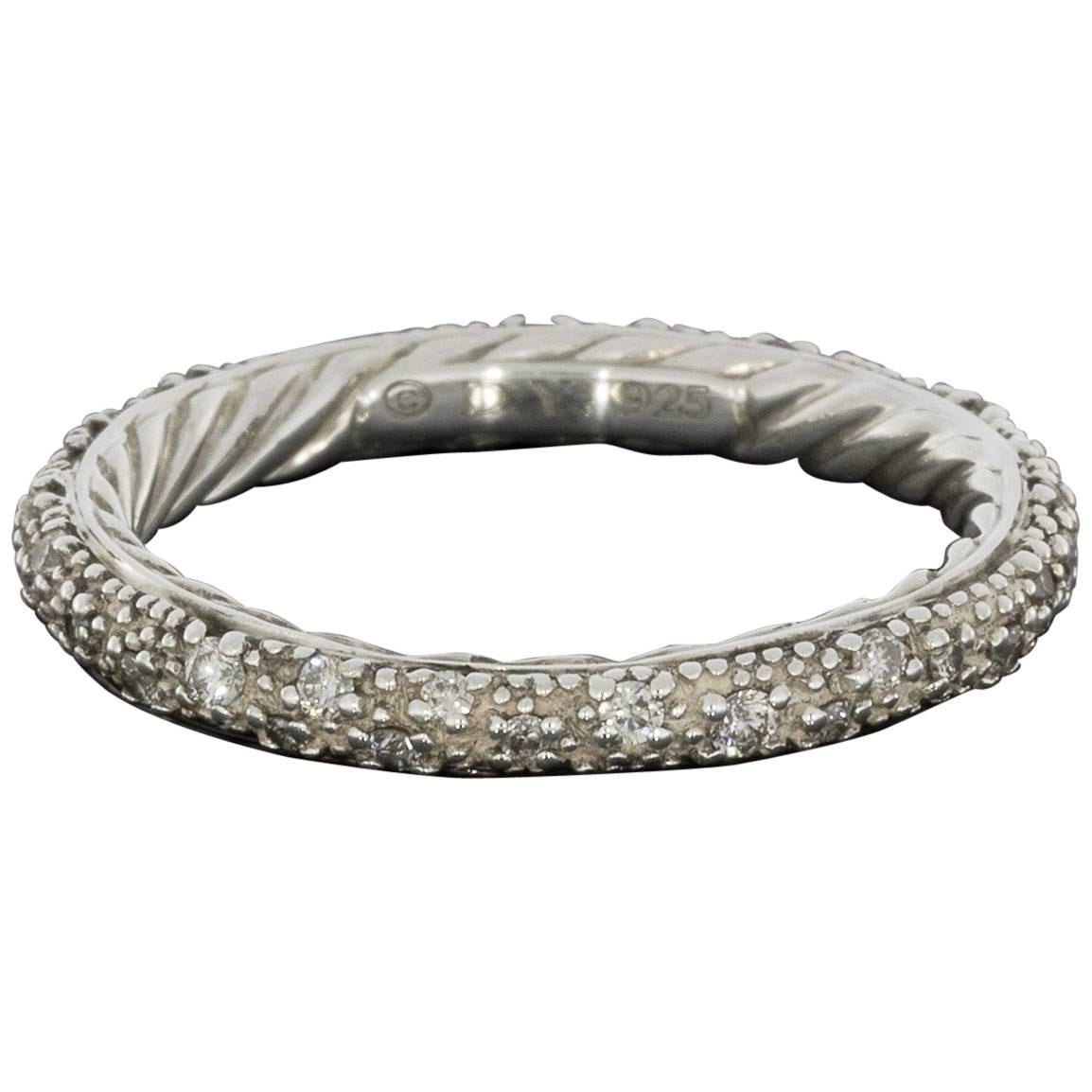 David Yurman Pave Diamond Stack Ring