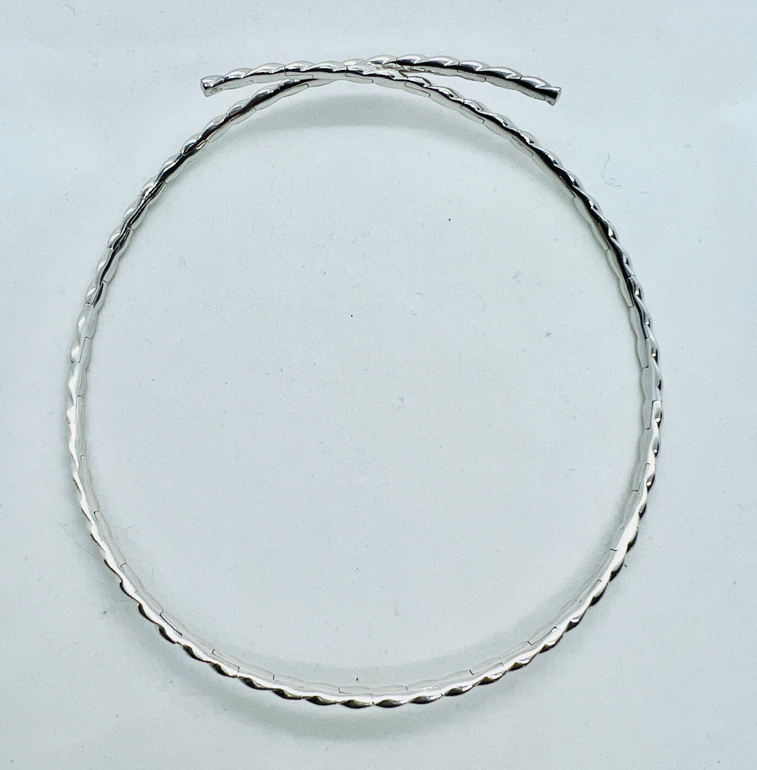David Yurman Paveflex 18K Weißgold & Diamant 3,7mm Halskette 4