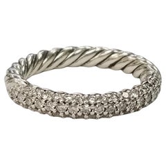 David Yurman Bague Paveflex  Diamants 3,1 mm - Taille 4,5