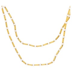 David Yurman Perle 18k Gelbgold Halskette