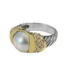 DAVID YURMAN Pearl & Diamond Cocktail Ring