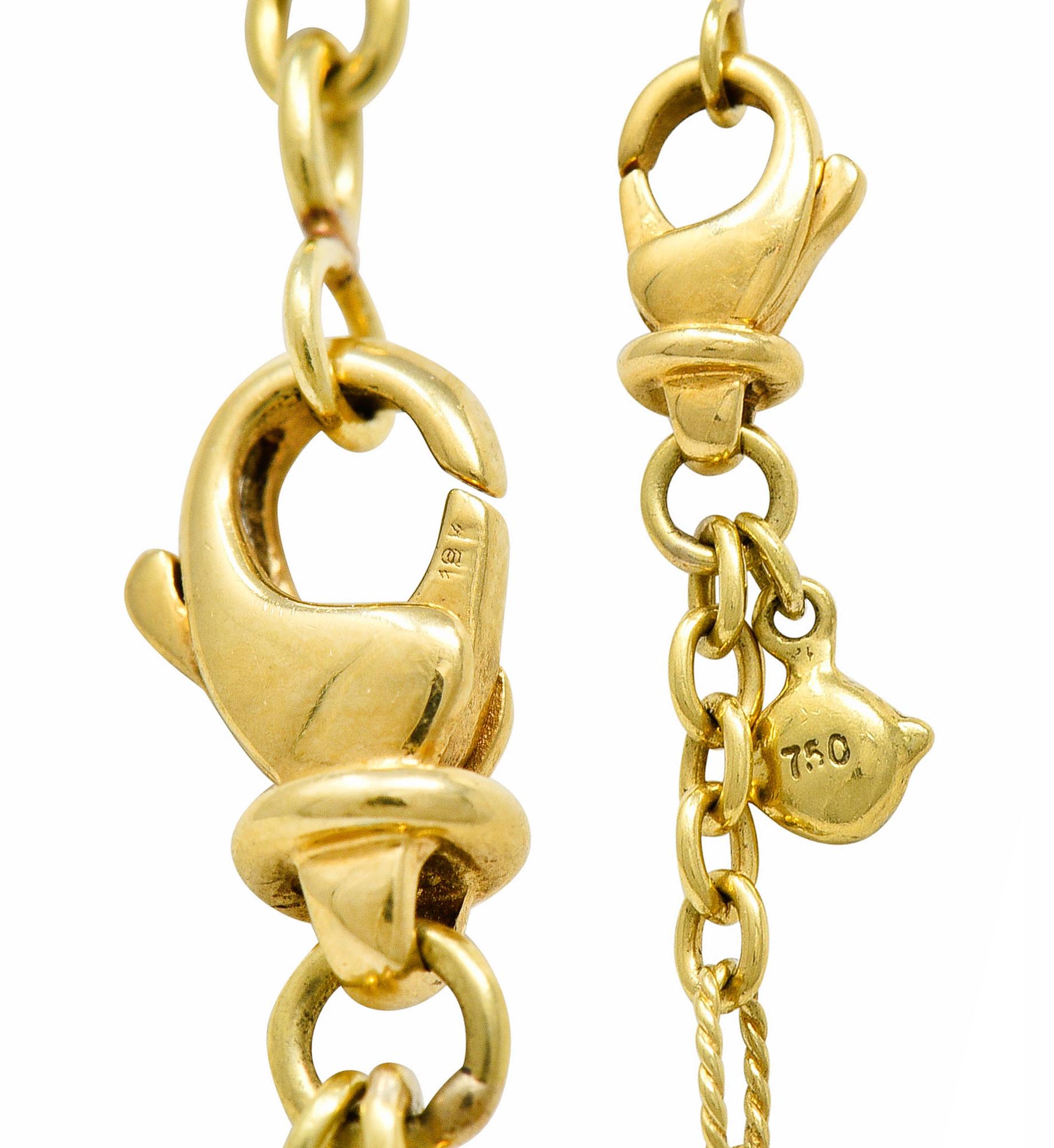Briolette Cut David Yurman Pearl Turquoise Iolite Topaz 18 Karat Gold Briola Station Necklace