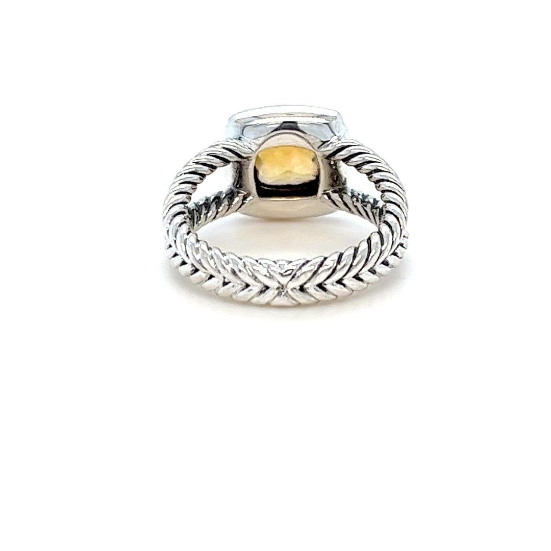 David Yurman Petite Albion Citrine Ring In Good Condition For Sale In Coral Gables, FL