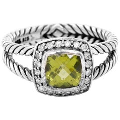 David Yurman Petite 'Albion' Ring with Peridot and Diamonds