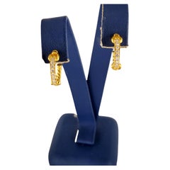 David Yurman, petites boucles d'oreilles en or jaune 18 carats avec diamants