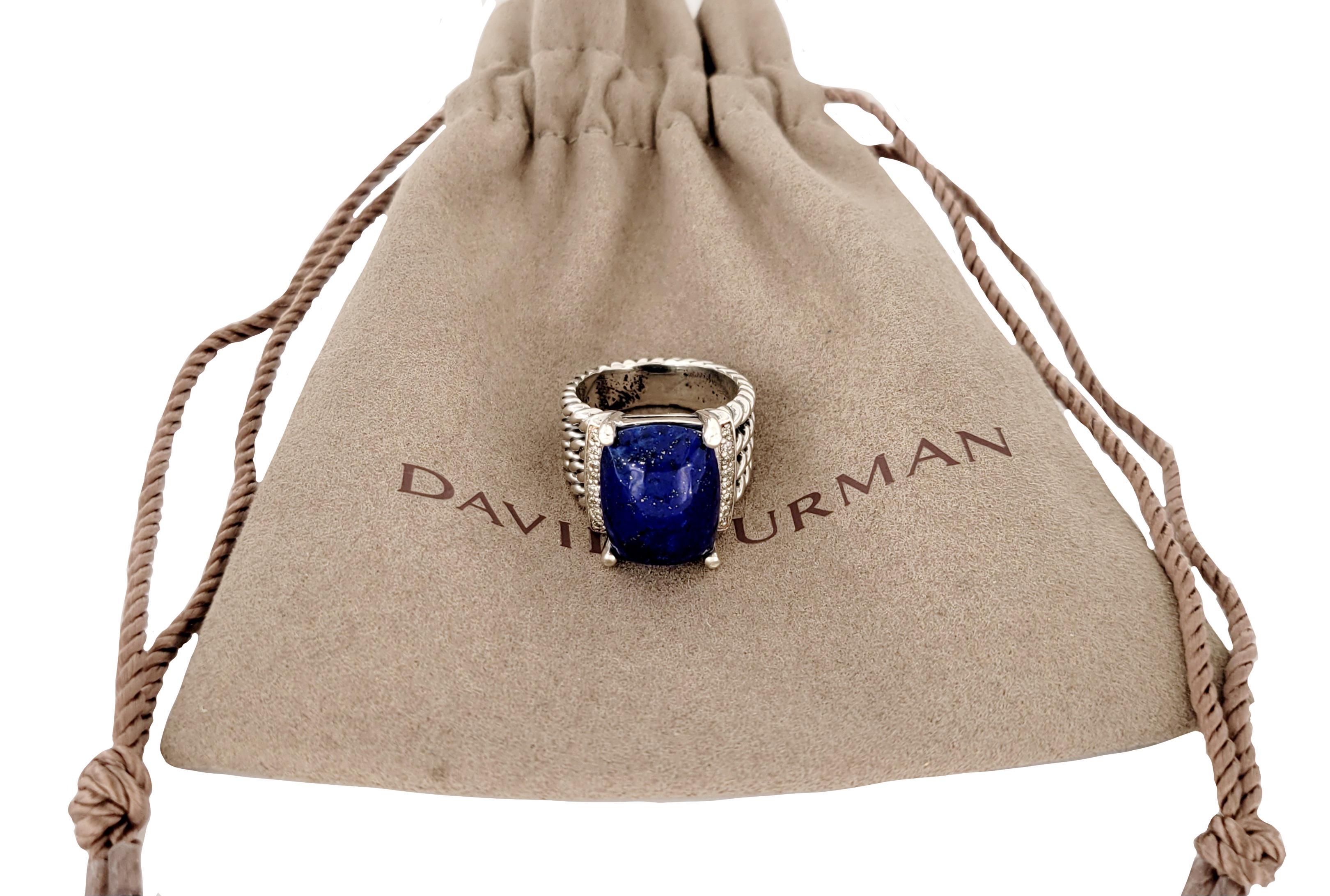 De las mujeres Anillo Petite Wheaton de David Yurman con lapislázuli y diamantes en venta