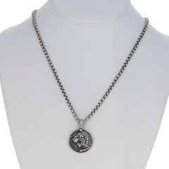 David Yurman Petrvs Lion Amulet Men's Necklace 26" -925 Sterling 3.6mm Box Chain
