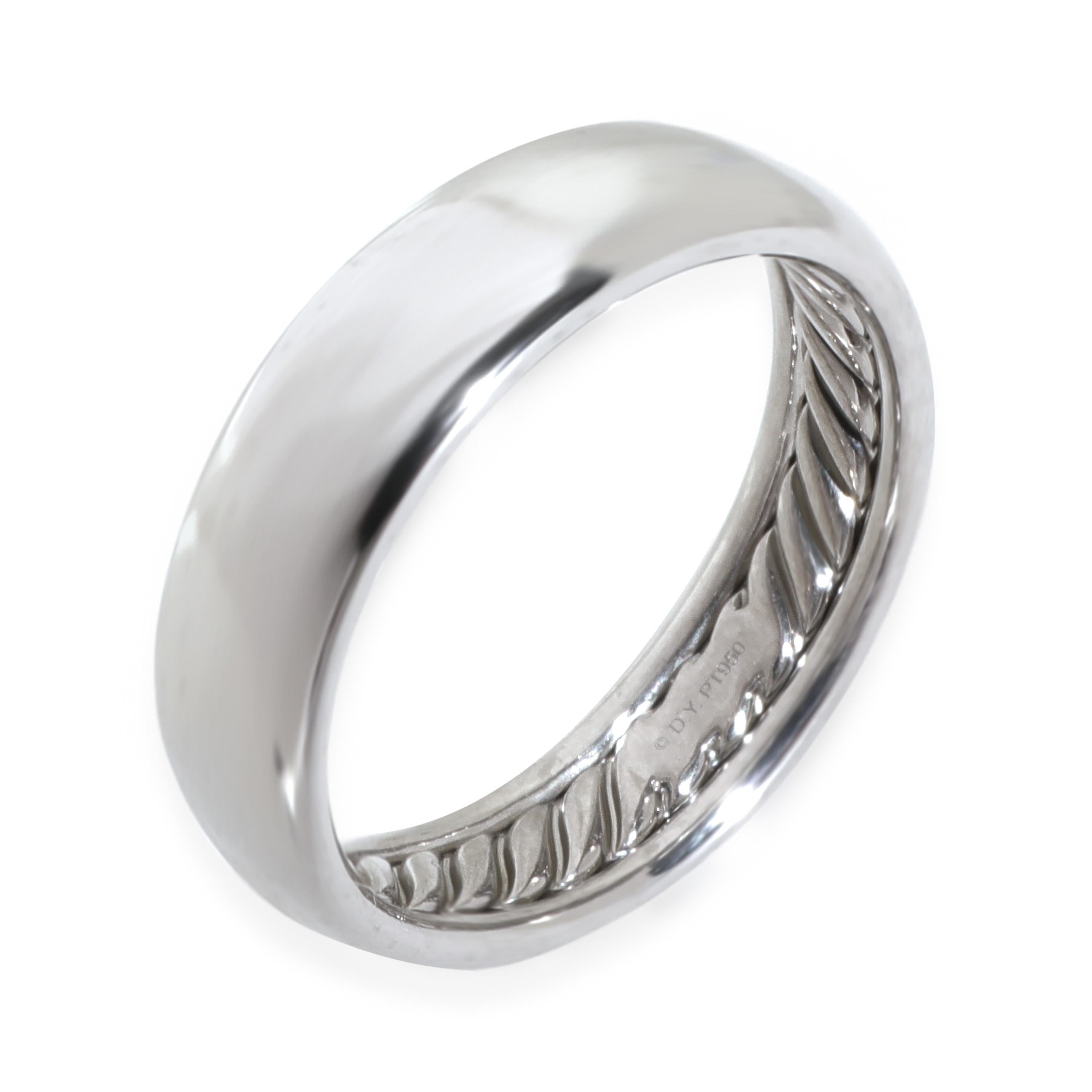 Femenino o masculino David Yurman Platino  Banda clásica en venta