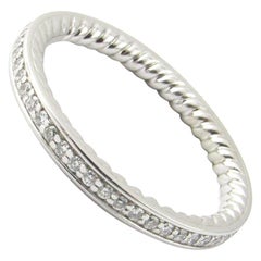 David Yurman Platinum Eden Diamond Eternity Wedding Band with Box