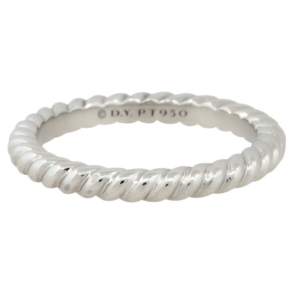 David Yurman Platinum Unity Cable Wedding Band in Stock For Sale