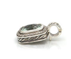 David Yurman Prasiolite and Diamond Albion Pendant in Sterling Silver
