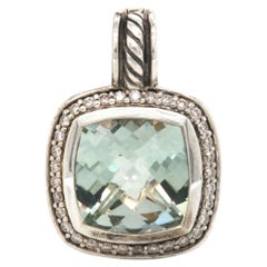 David Yurman Prasiolite and Diamond Albion Pendant in Sterling Silver