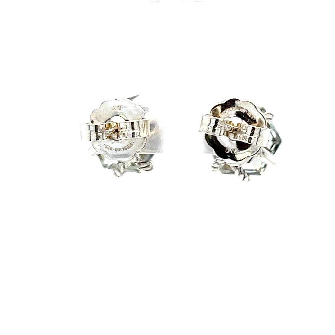 Women's David Yurman Prasiolite and Diamond Stud Earrings For Sale