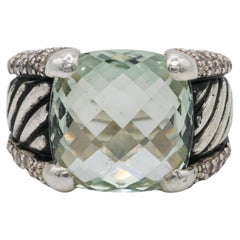 David Yurman Prasiolite & Diamond Cable Band Size: 7