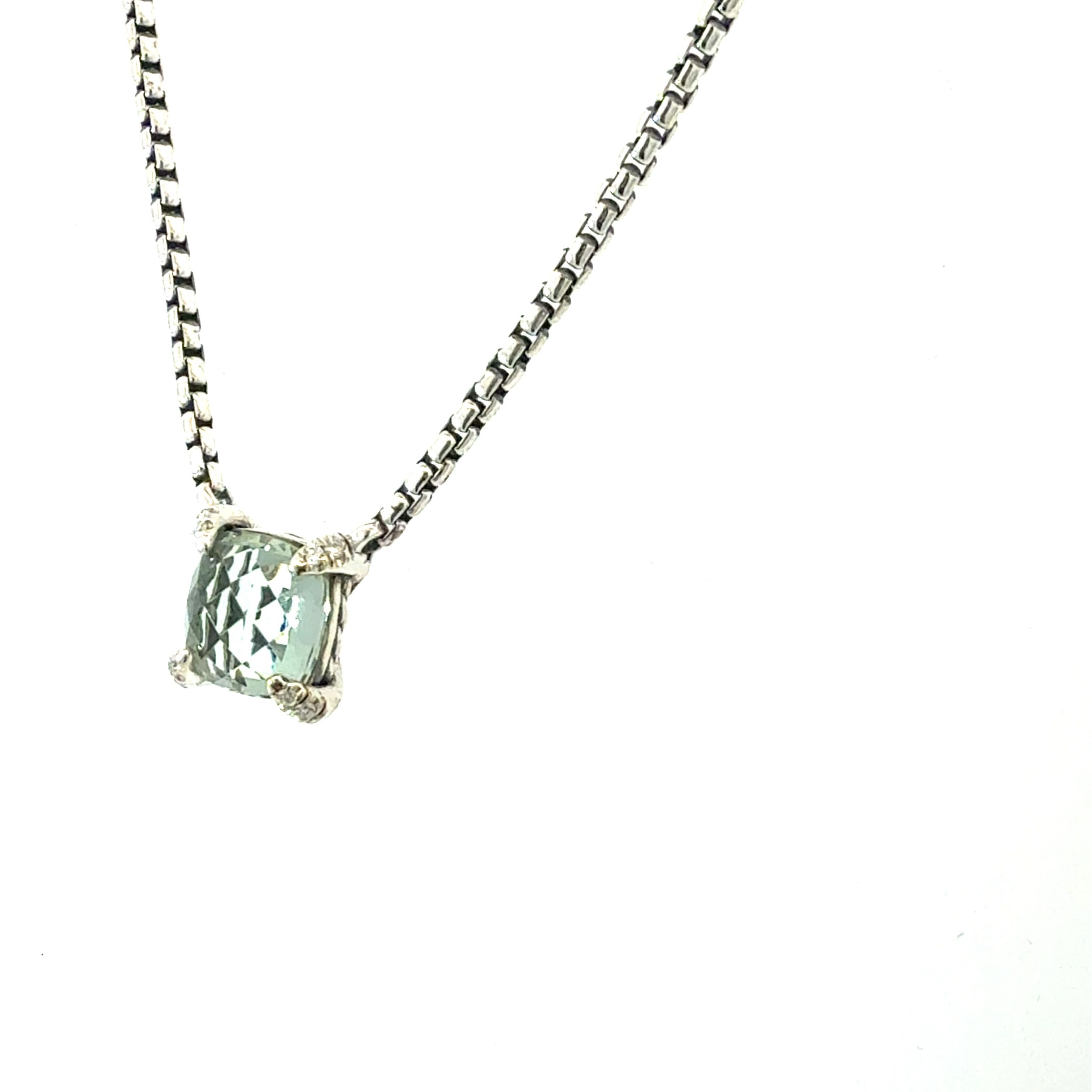 David Yurman Prasiolite Diamond Necklace 17