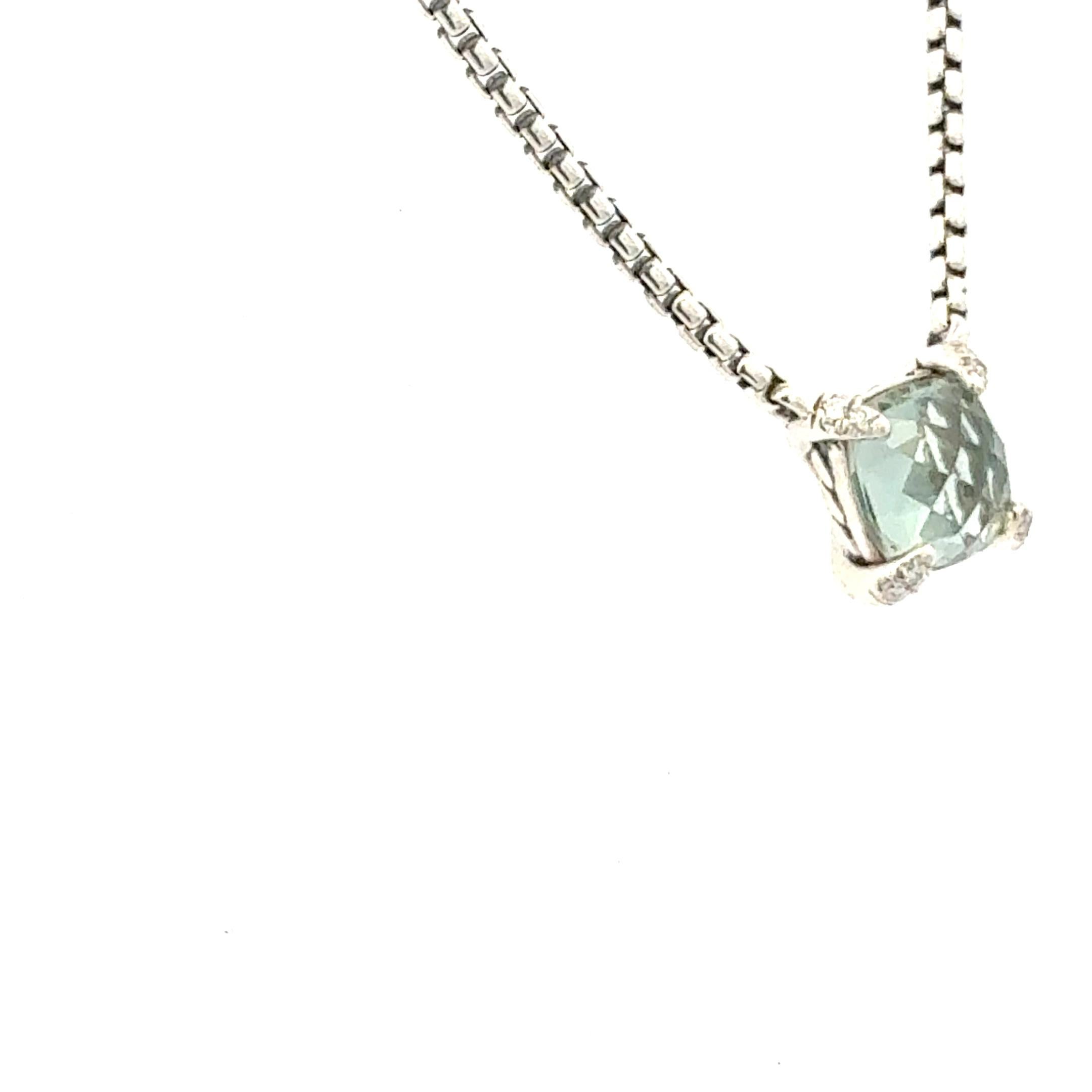 David Yurman Prasiolite Diamond Necklace 17