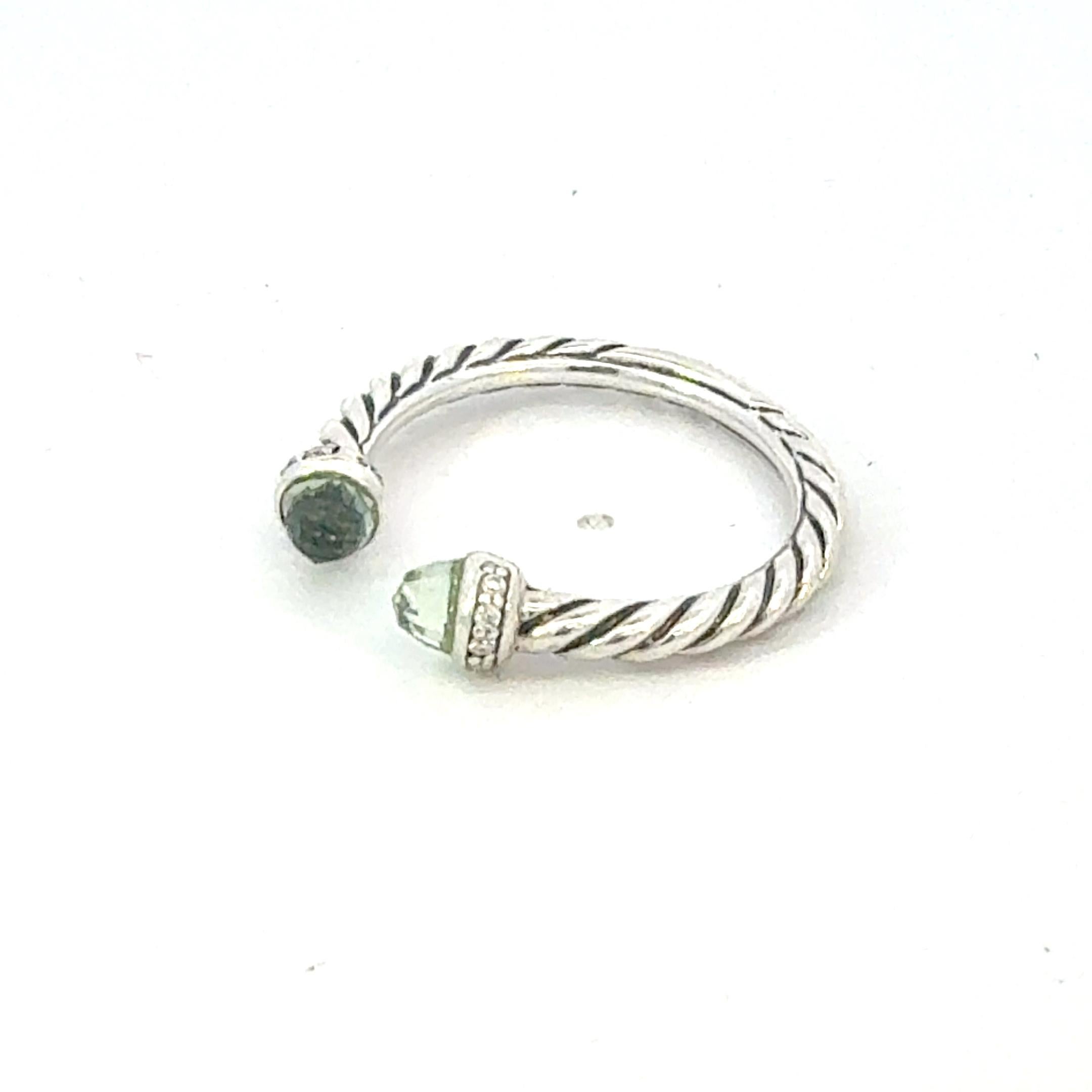 Authentic David Yurman Prasiolite Diamond Ring Size 8 Sterling Silver Estate DY670

TRUSTED SELLER SINCE 2002

PLEASE SEE OUR HUNDREDS OF POSITIVE FEEDBACKS FROM OUR CLIENTS!!

FREE SHIPPING

Details
Stones: Prasiolite, Diamond
Ring Size: 8
Metal: