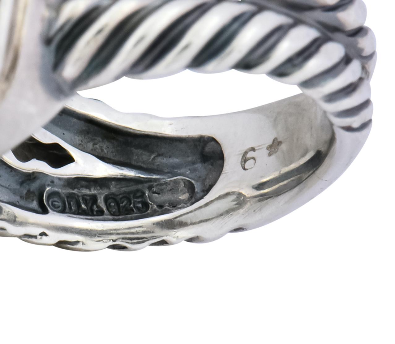 David Yurman Prasiolite Diamond Sterling Silver Albion Ring 3