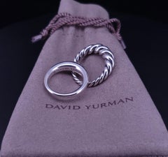 DAVID YURMAN Pure Form 2 Row Sterling Silver Stacking Ring Size 6