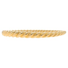 David Yurman Pure Form Cable Bangle Bracelet 6 3/4" - Yellow Gold 18k