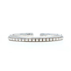 David Yurman Pyramid 7mm cuff Cuff Bracelet 6 1/2" - Sterling Silver 925