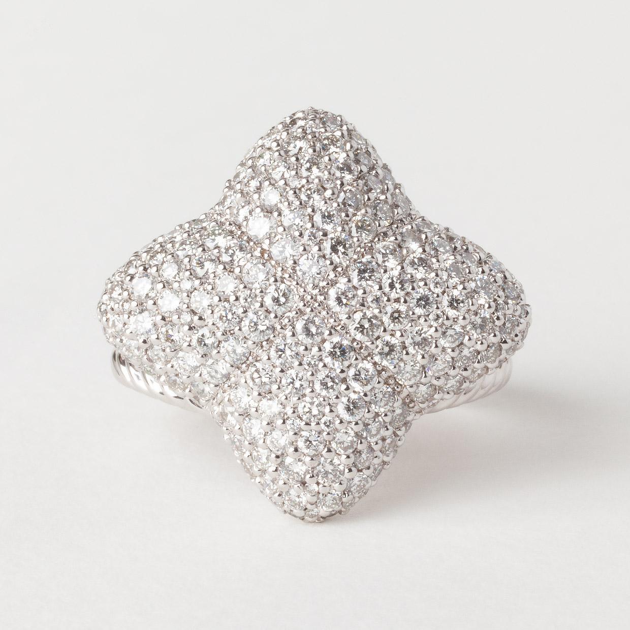 David Yurman: Statement-Ring, Quarz Weißgold 1,92 Karat im Zustand „Hervorragend“ im Angebot in Columbia, MO