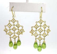 David Yurman Quatrefoil 18 Karat Yellow Gold Earrings