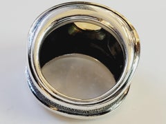 David Yurman Renaissance 3 Stone Citrine & purple Sterling Silver Gold band ring