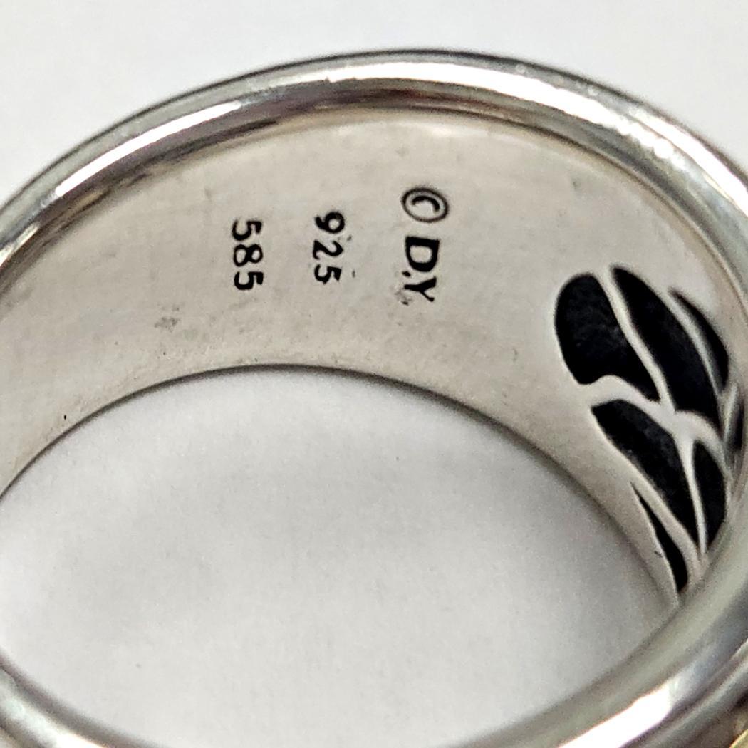 David Yurman Renaissance 3-Stone Ring in Sterling Silver & 14K Citrine Garnet (bague à trois pierres en argent sterling et grenat) Pour femmes en vente