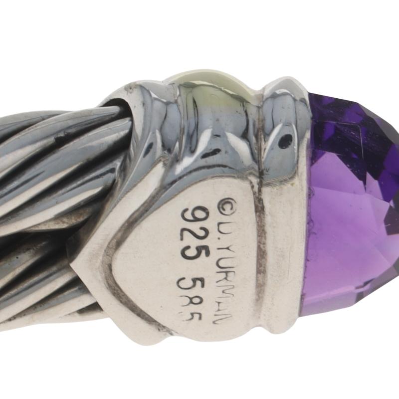 David Yurman Renaissance Amethyst Rhodolite Garnet Cuff Bracelet 5 3/4