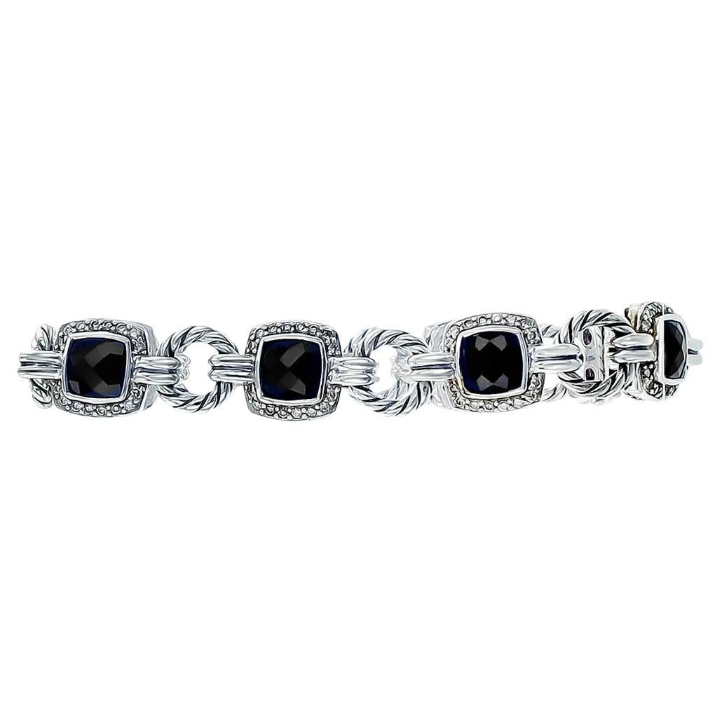 David Yurman Renaissance Black Onyx and Diamond Bracelet