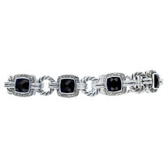 David Yurman Renaissance Black Onyx and Diamond Bracelet
