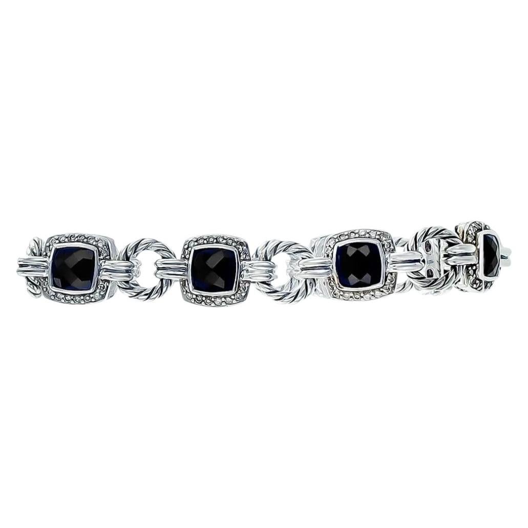 David Yurman Renaissance Black Onyx and Diamond Bracelet