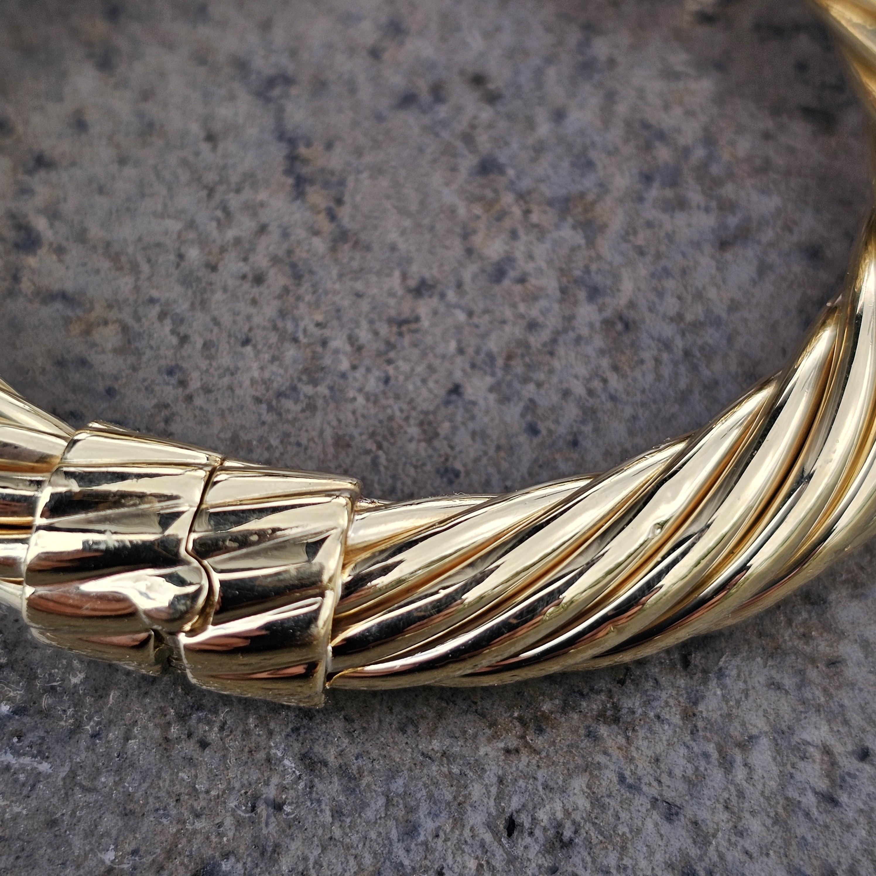 David Yurman Bracciale Rinascimento in oro giallo 18 carati Citrino 10 mm 57,7 g 6