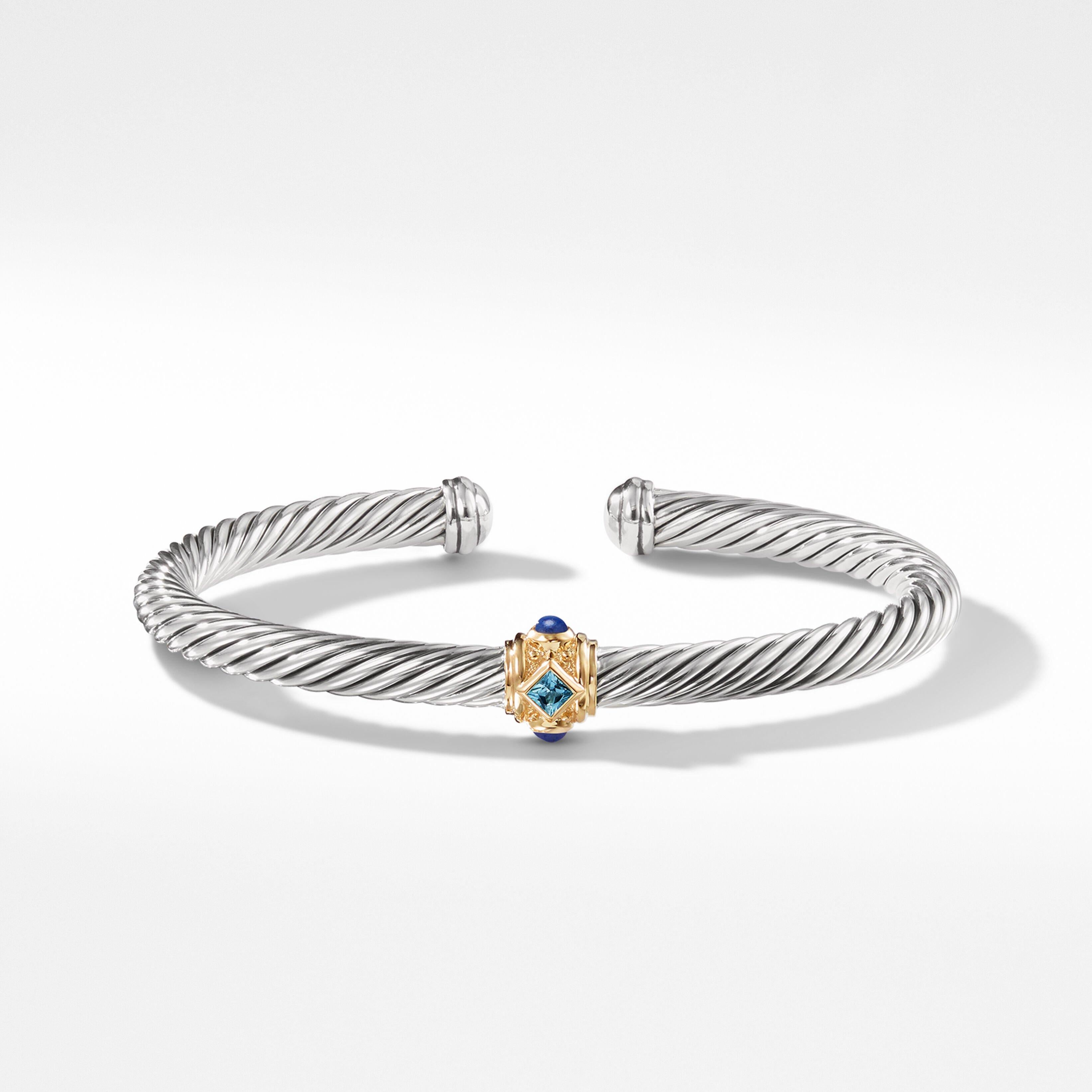 David Yurman Renaissance-Armband von David Yurman mit blauem Topas, Lapislazuli und 14K Gold Damen