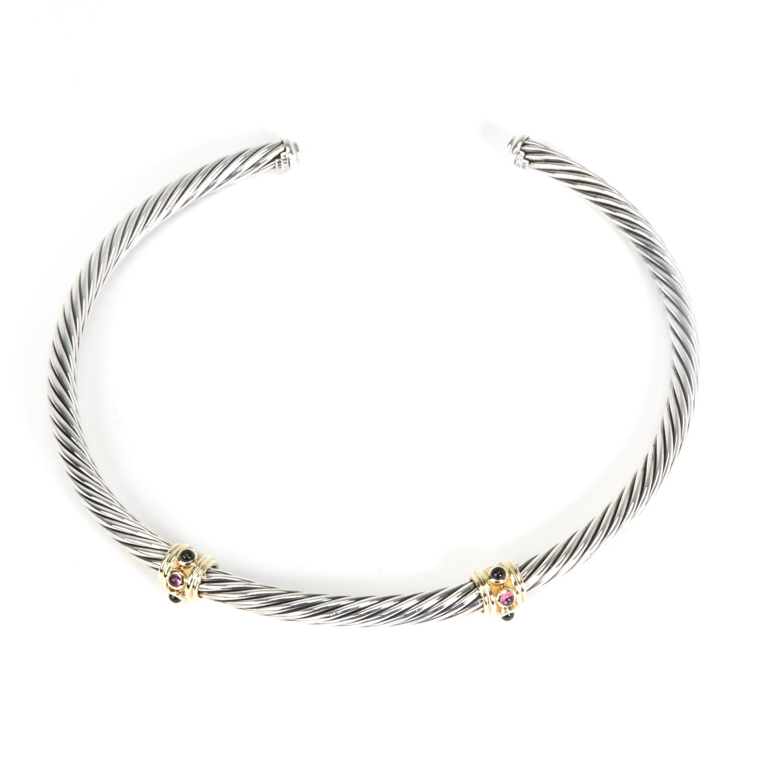 Women's David Yurman Renaissance Cable Choker Necklace in Sterling Silver