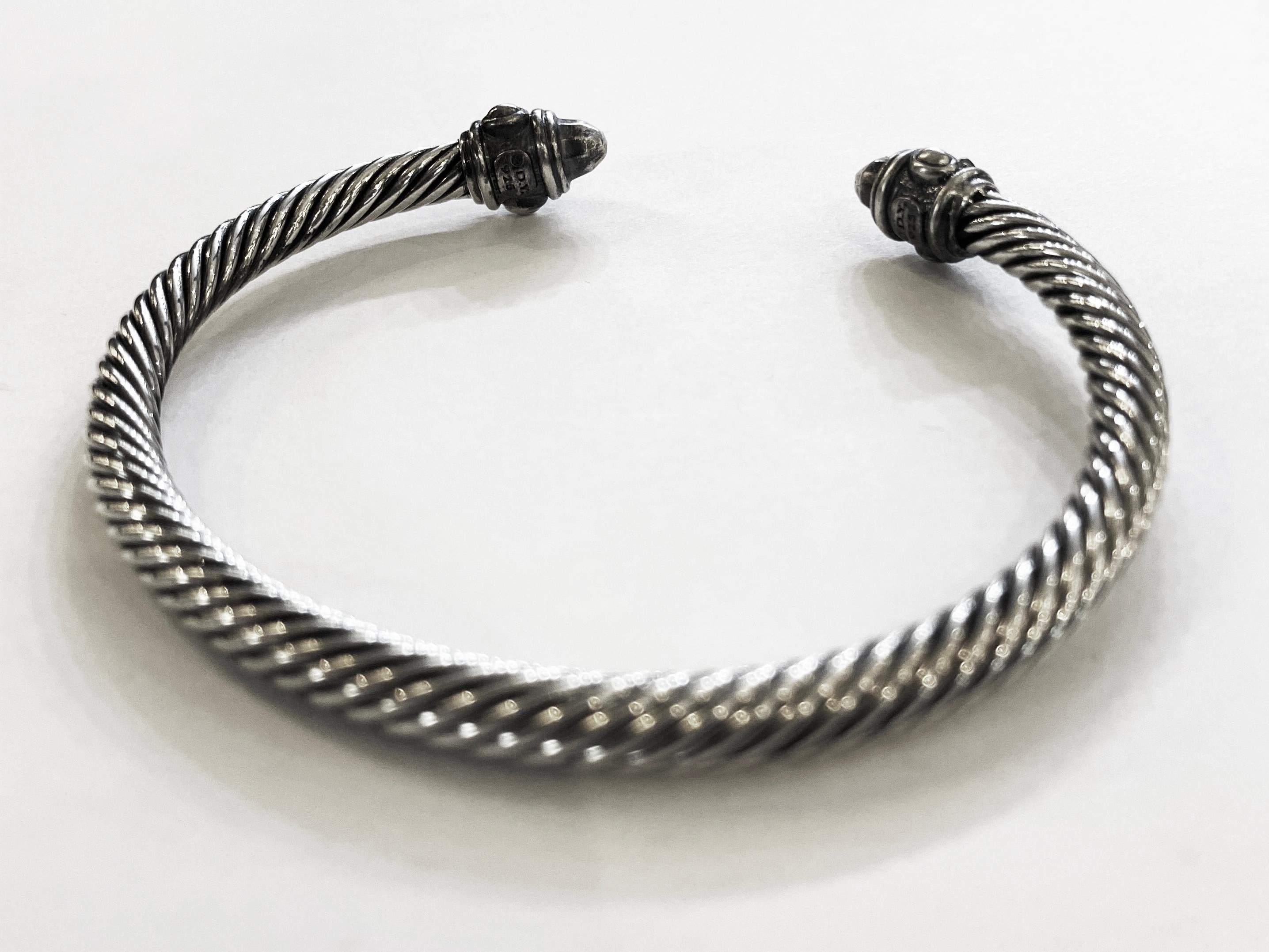 Women's David Yurman Renaissance Classic Cable Sterling Silver Bracelet For Sale