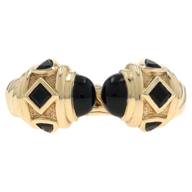 David Yurman Renaissance Color Ring Onyx Ring Yellow Gold 18k Geometric SZ 6 3/4