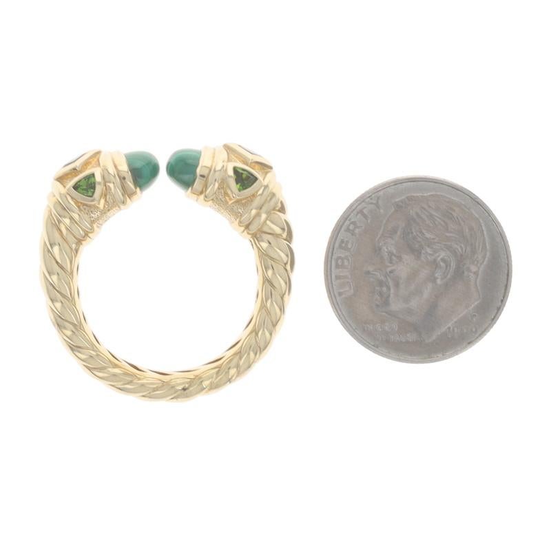 David Yurman Renaissance Malachite Garnet Color Ring - Yellow Gold 18k SZ 5 3/4 in vendita 1