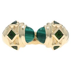 David Yurman Renaissance Malachite Garnet Color Ring - Yellow Gold 18k SZ 5 3/4